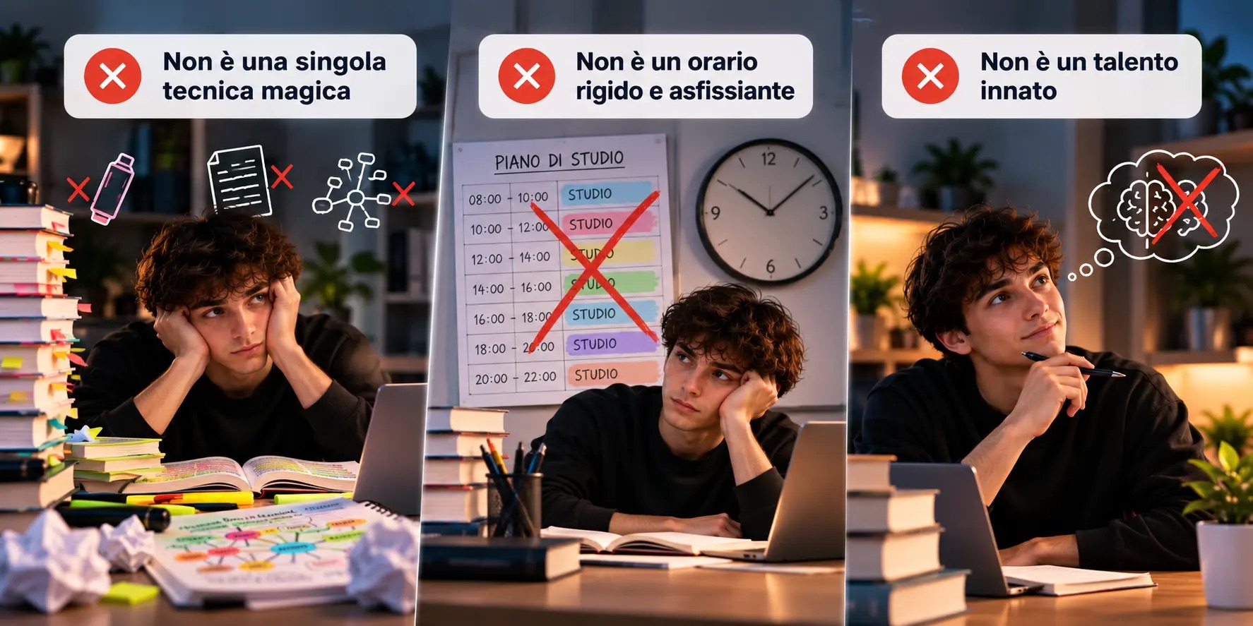 I tre falsi miti sul metodo di studio universitario
